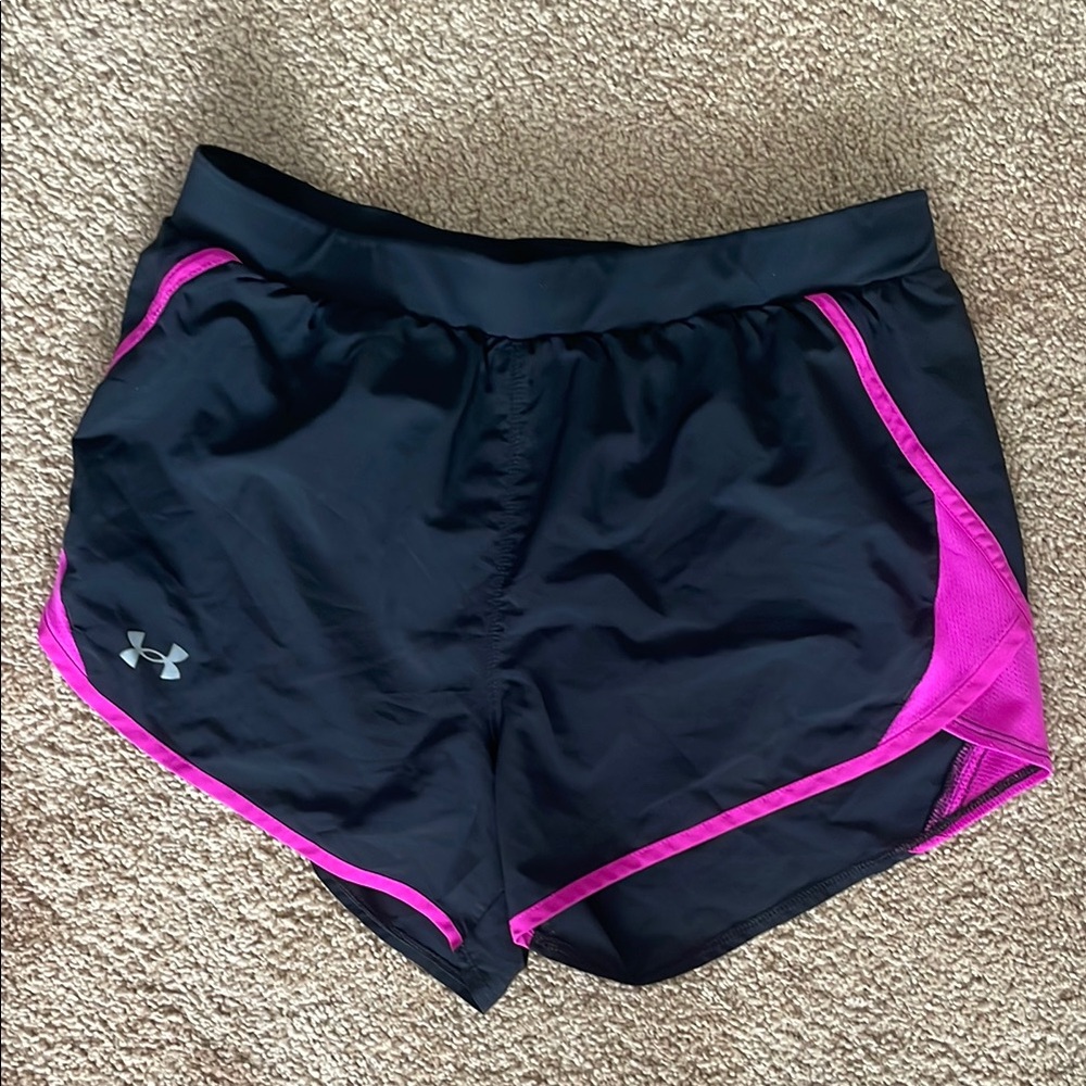 Under Armour Black and Pink Athletic Shorts